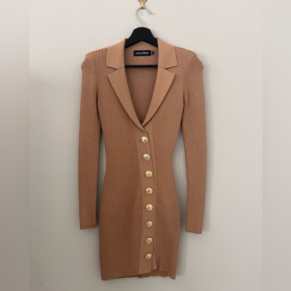 🤎RETROFÊTE MIMI RIB KNIT DRESS🤎 - Picture 6 of 13